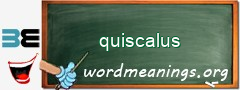 WordMeaning blackboard for quiscalus